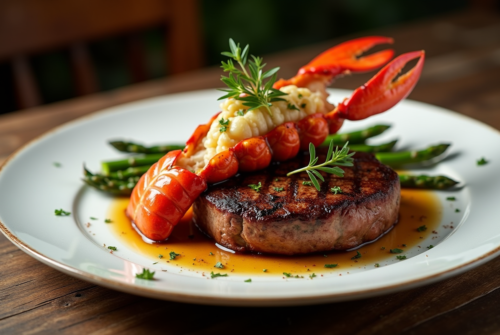 Assiette terre et mer : symphonie des saveurs terrestres et marines