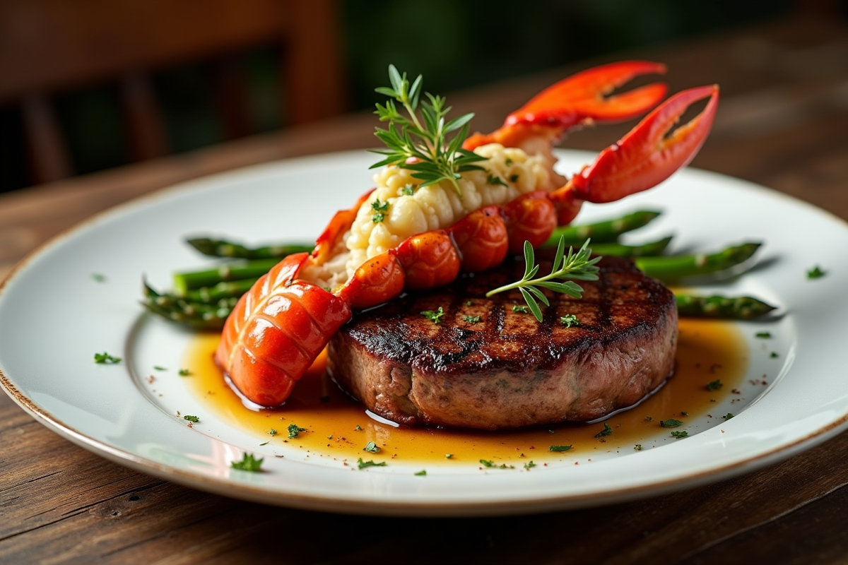 Assiette terre et mer : symphonie des saveurs terrestres et marines