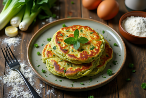 Confectionner des galettes savoureuses avec le vert des poireaux